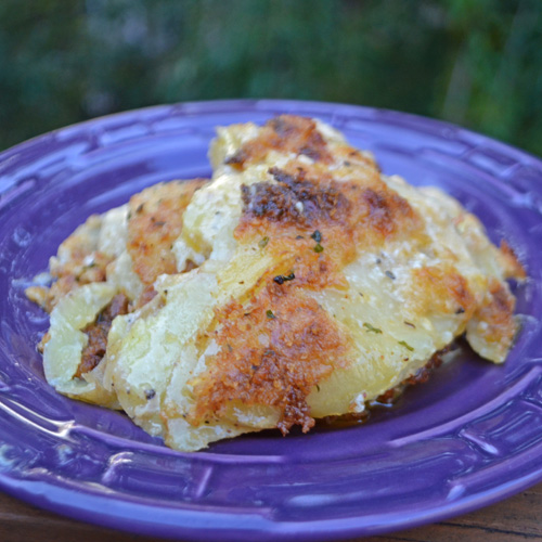 Spicy Potatoes Au Gratin on the Big Green Egg