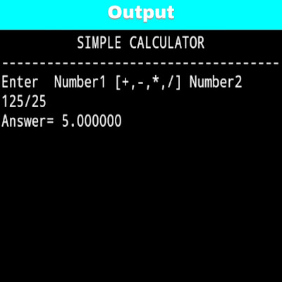 C program to create calculator using switch-case, Create calculator using switch case in C programming language
