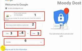 enter your private details,how to create email id in hindi, email id banana hai, email id banani hai, email id kasie banate hain