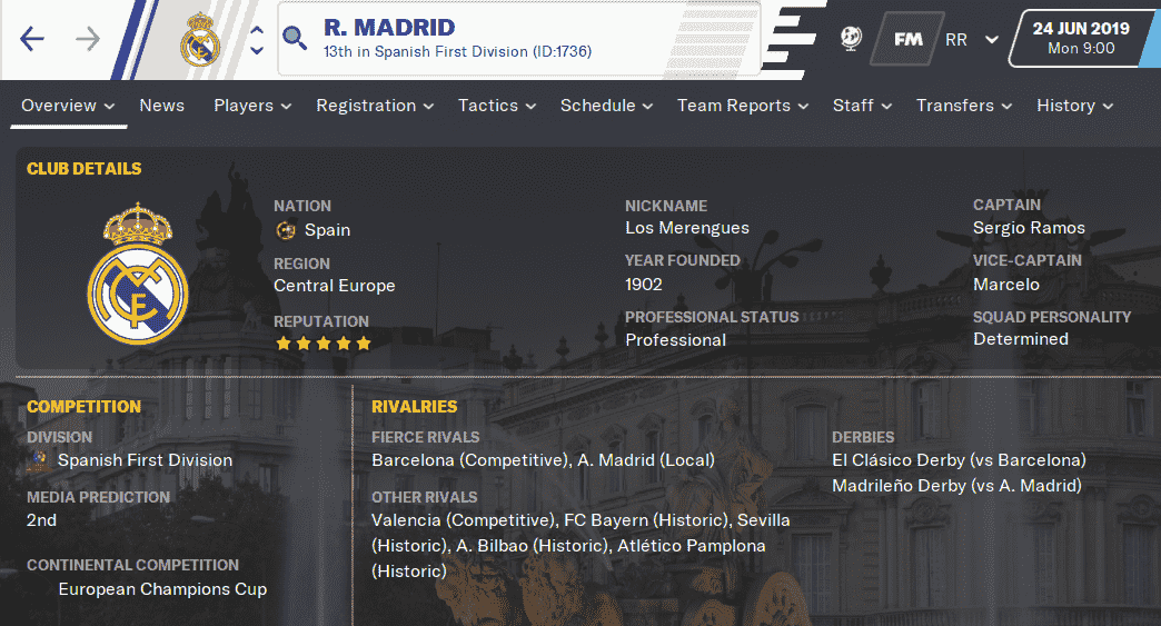 FM20 Team Guide & Tactic - Real Madrid CF