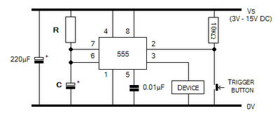 IC 555 MONOSTABLE CIRCUIT SCHEMATIC DIAGRAM | Wiring Diagram