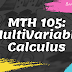 Semester 2 | MTH 105 : Multivariable Calculus | Book | Solution Book | Notes