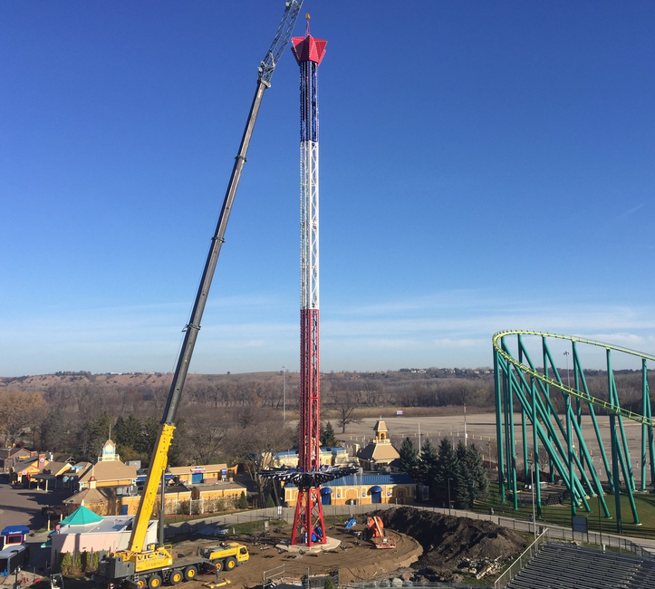 NewsPlusNotes Valleyfair's New North Star Thrill Ride Topped Out