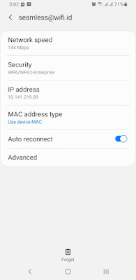 Solusi seamless wifi id tidak bisa connect