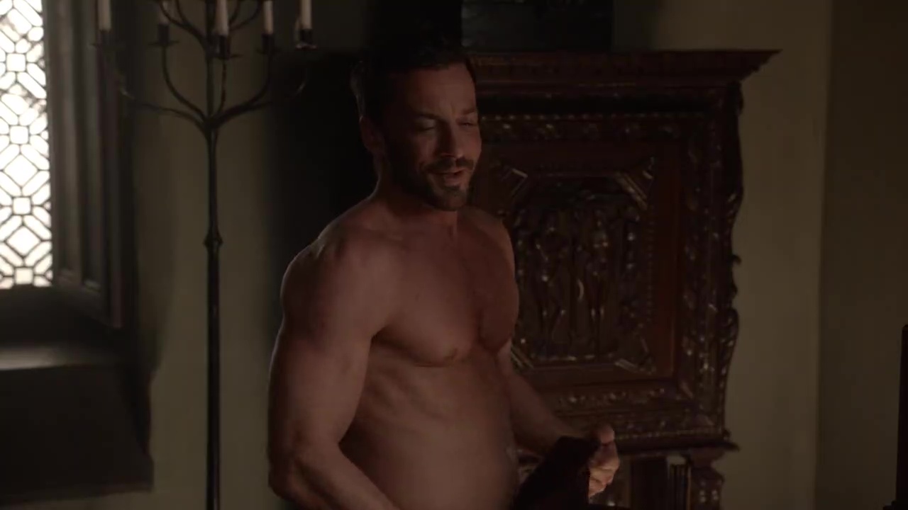 Craig Parker shirtless in Reign 2-17 "Tempting Fate" .