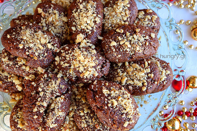 Melomakarona Honey Cookies with Dark Chocolate