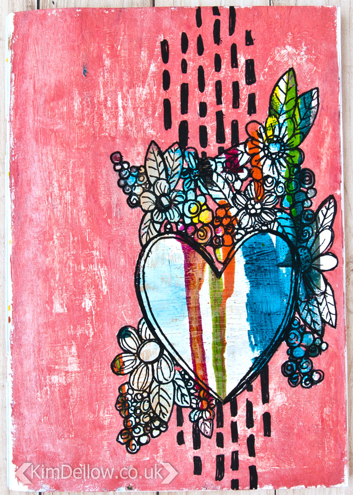 VIDEO How To Make A Gouache Paint And Paint Pen Art Journal Page Kim