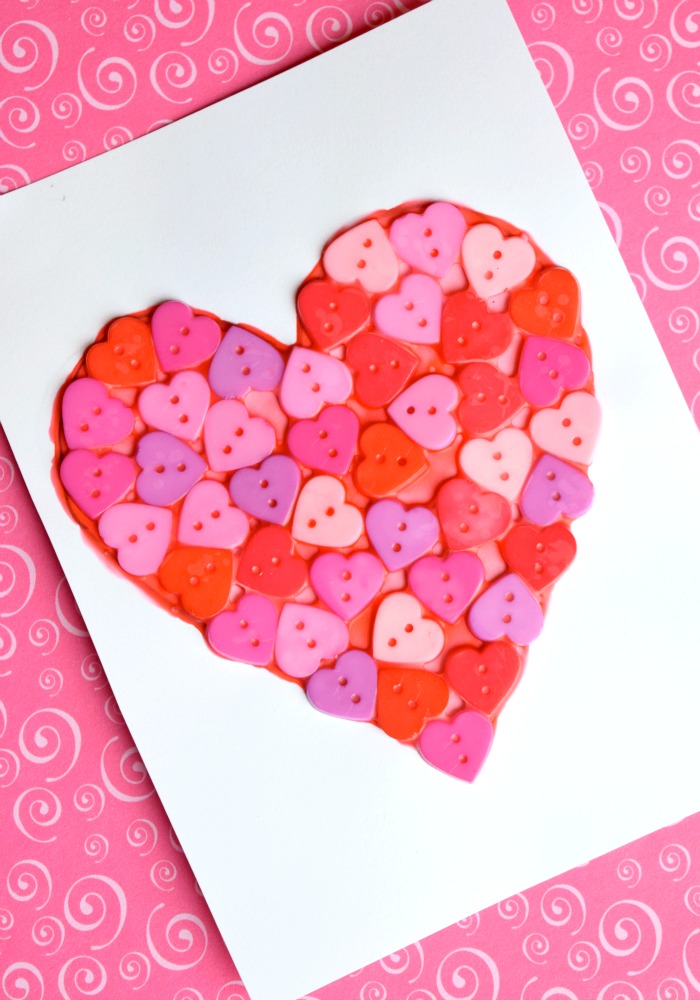 Button Heart Craft (Easy Valentine's Day Craft)