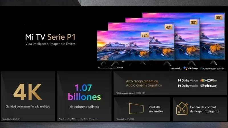 SERIE MI TV P1 DE XIAOMI CON ANDROID TV EN PERÚ