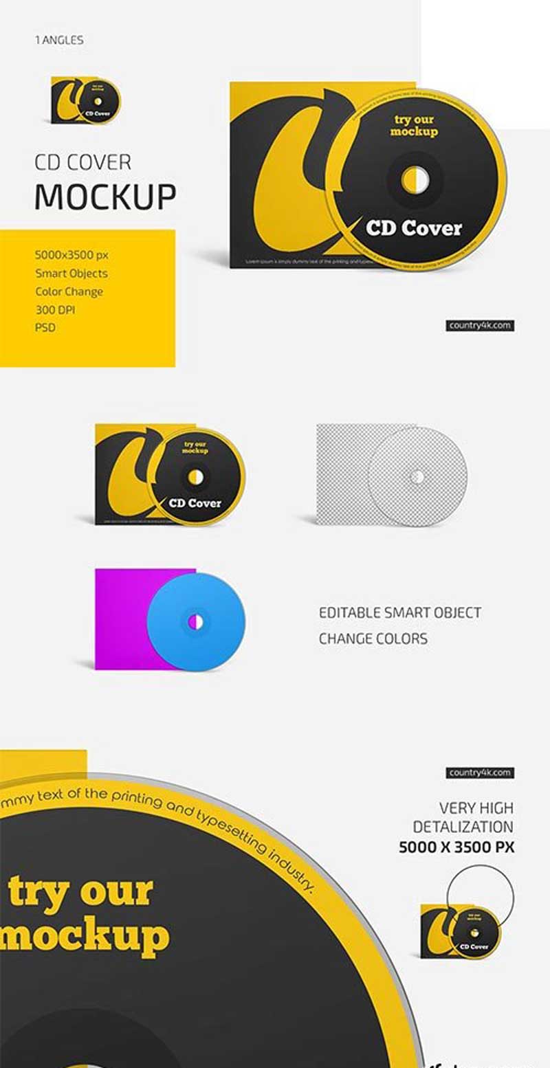 CreativeMarket - CD Cover Mockup 6033696 2 sssg