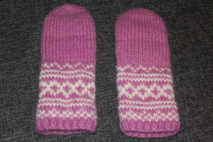 Ribbestrikket Vott Bilde