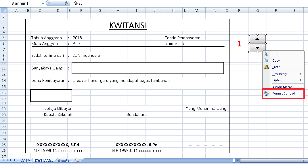 Tutorial Cara Membuat Kwitansi Dana Bos Otomatis Di Excel