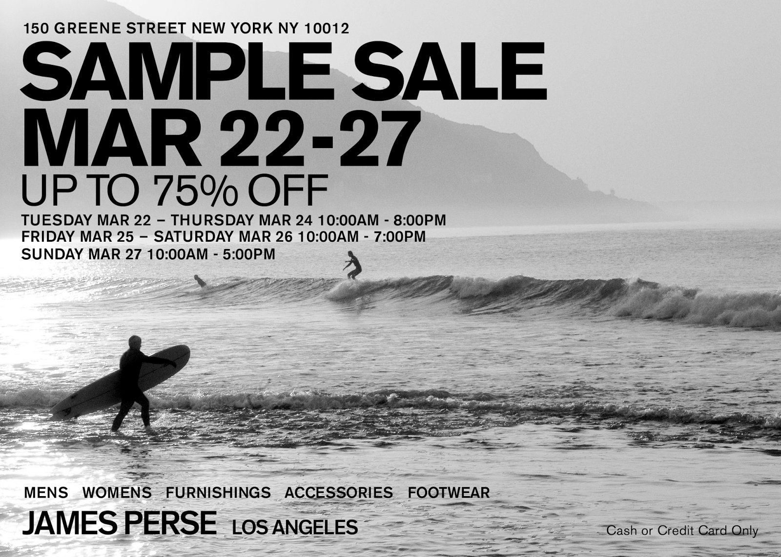 fashionably petite: James Perse Sample Sale - 3/22 - 3/27/16