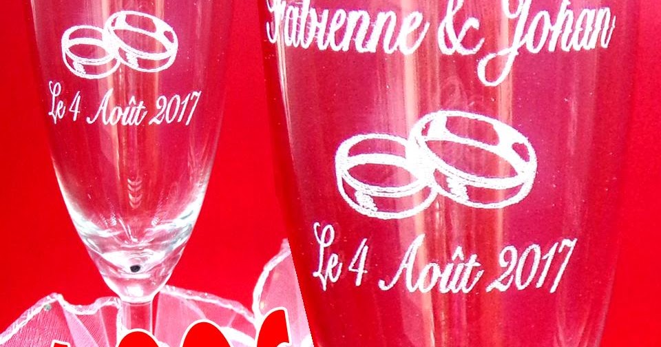 Flûte à Champagne Personnalisé Mariage Pas Cher GRAVURE SUR VERRE,1.48€ Verre gravé,flute gravée,mariage,bapteme,cadeau