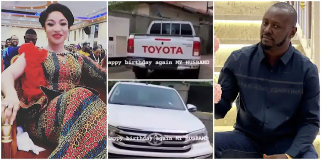 Tonto Dikeh shows off the car she gifted her man Prince Kpokpogri on his birthday (Video)