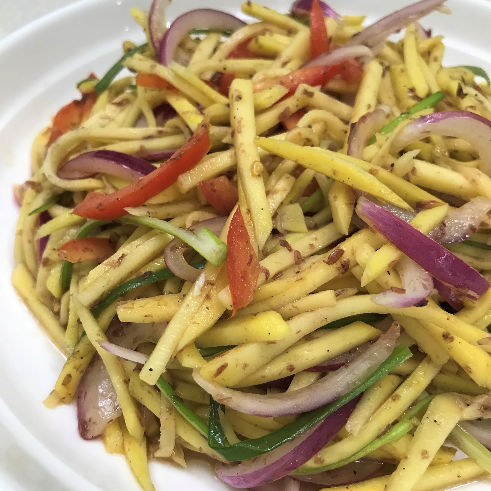 This Filipino version of Green Mango Salad also known as Ensaladang Mangga ...