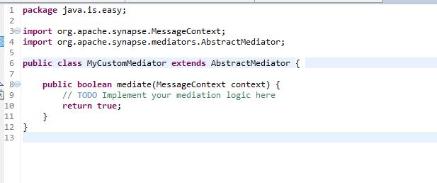 Wso2 ei class mediator example picture