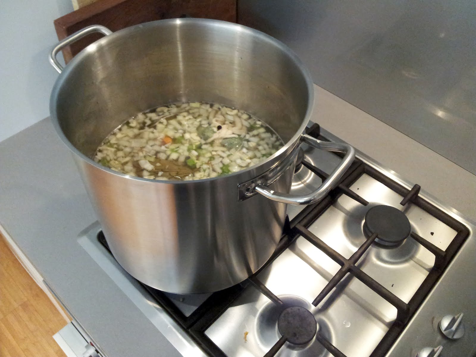 good food in a crap kitchen Bacon bone soup