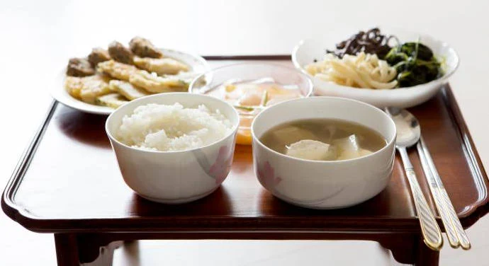 Uma refeição típica coreana