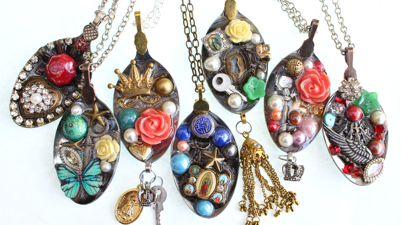 Mark Montano Resin Filled Spoon Jewelry