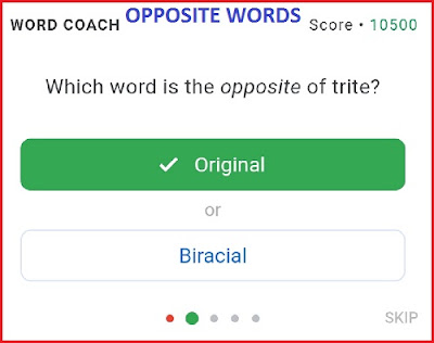 word coach opposite word quiz question