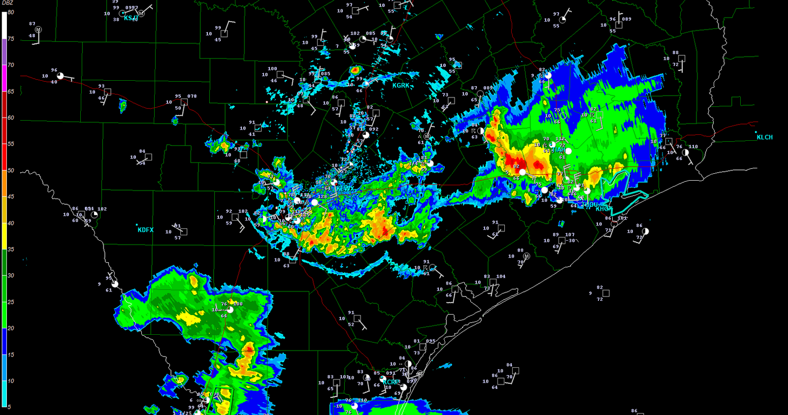 The Original Weather Blog: Cool Outflow Boundary Interactions Across Central Texas1600 x 843