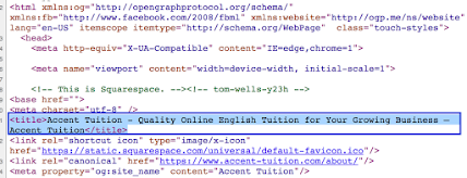 title optimization html code