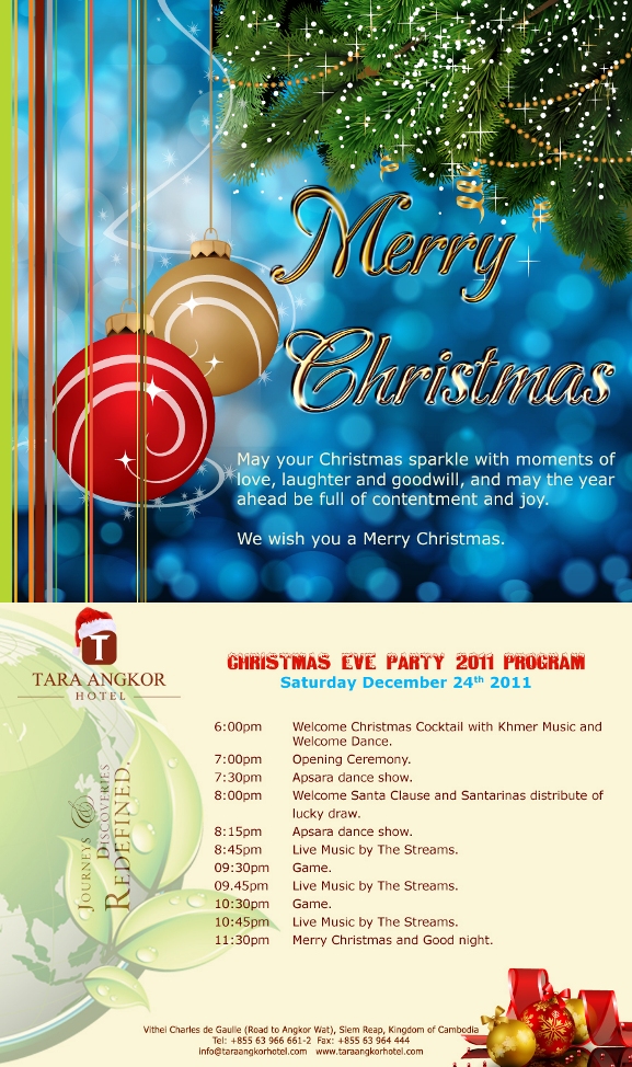 Tara Angkor Hotel A Christmas Party Program