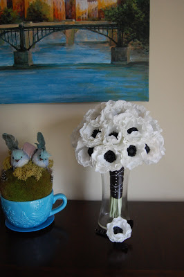 anemone wedding bouquet paper