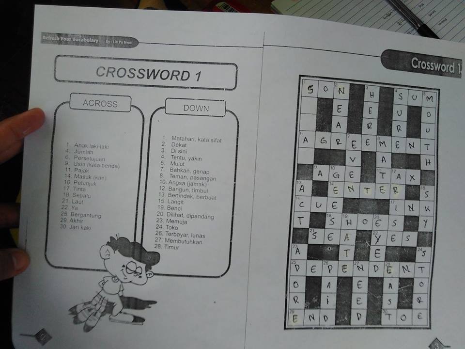 Complete the crossword down