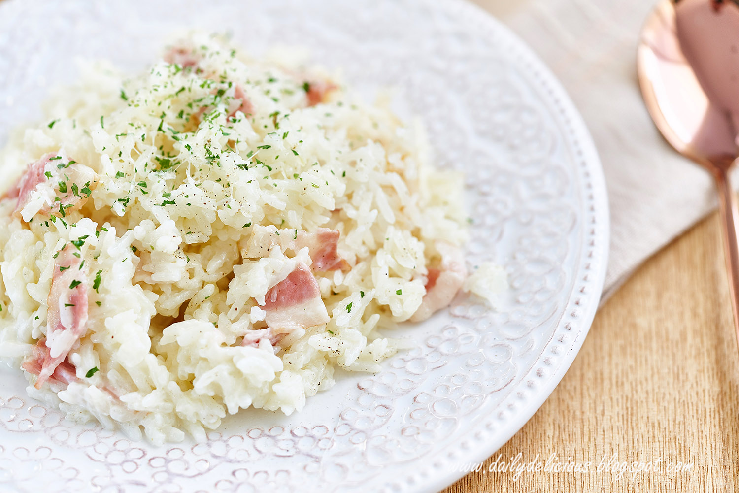 dailydelicious Rice cooker Bacon Cheese Risotto