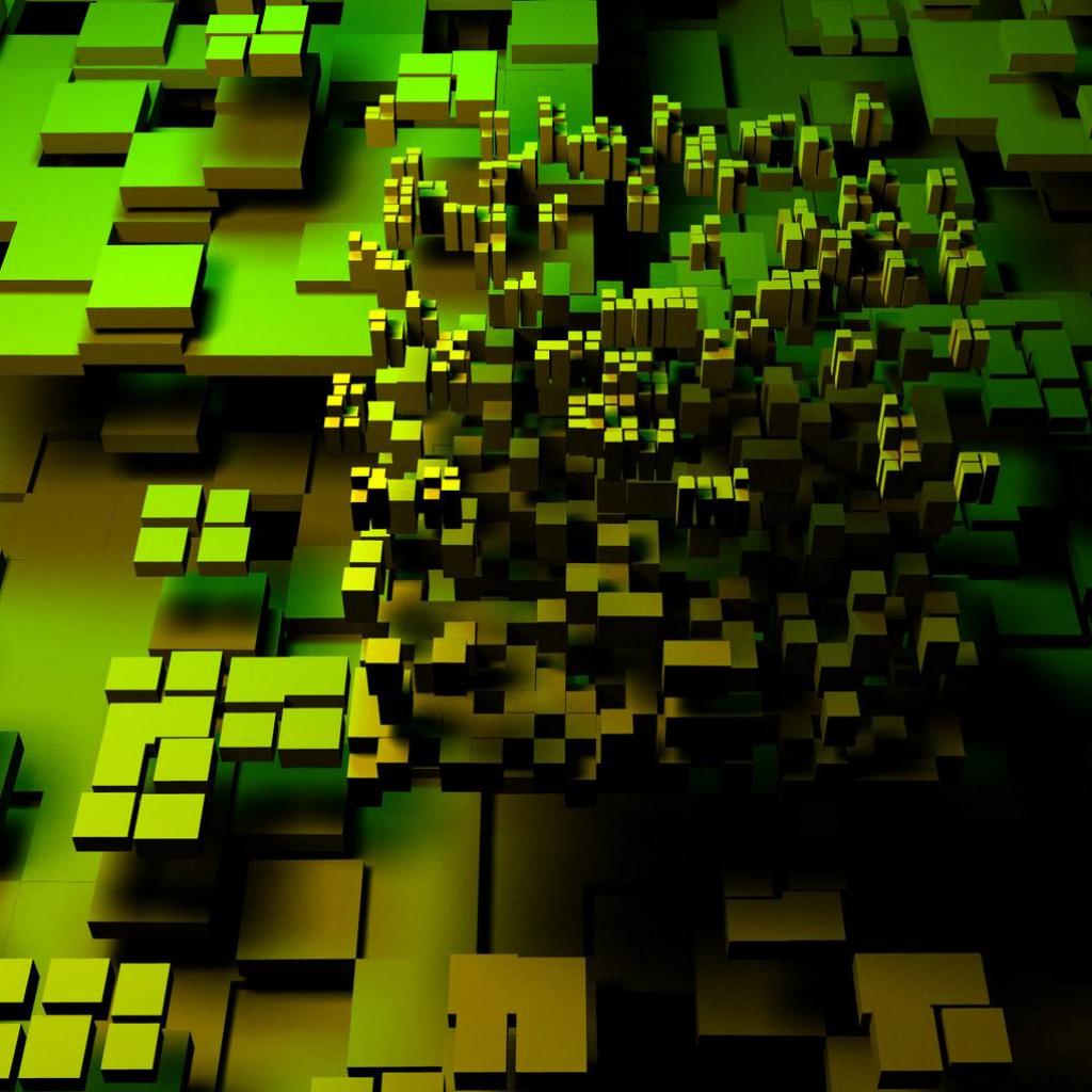 iPadBackgrounds Green Boxes iPad Wallpapers