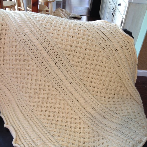 Beautiful Skills Crochet Knitting Quilting Lattice Weave Throw