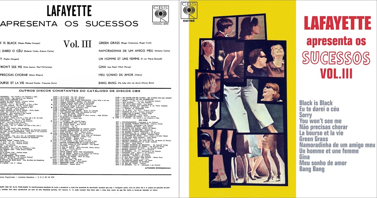 Vinil Campina Lafayette 1967 apresenta os sucessos vol III