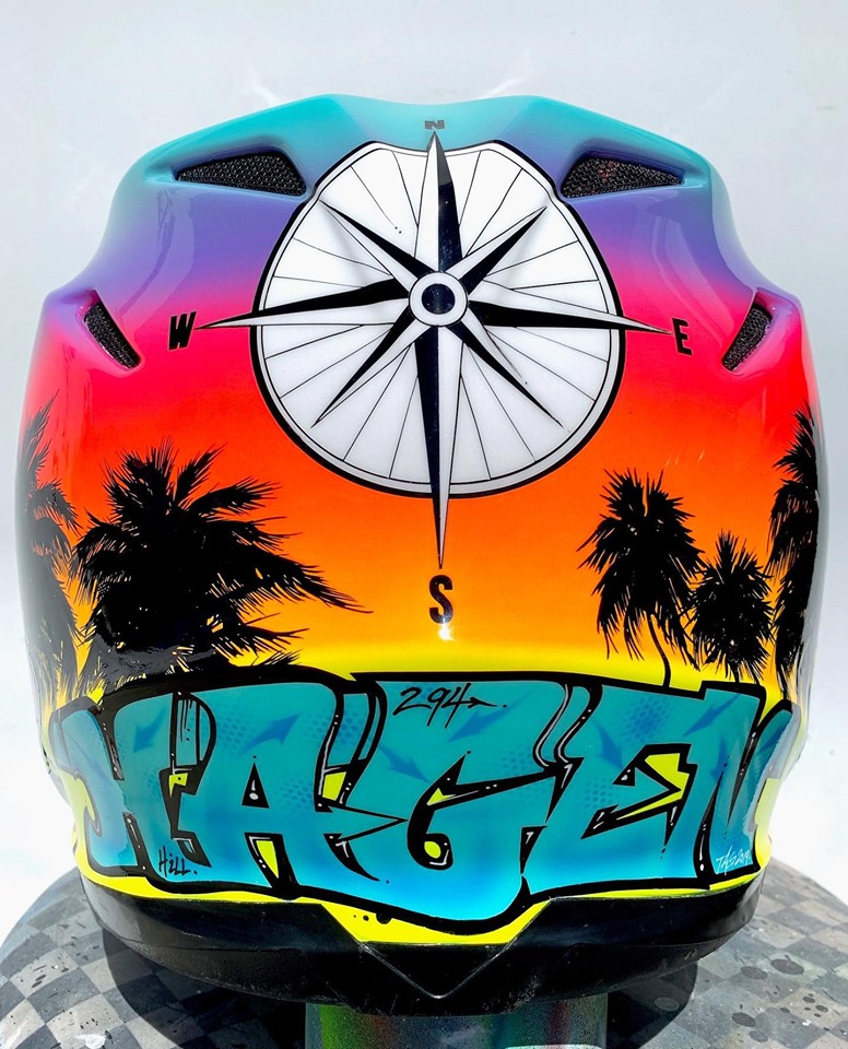 Racing Helmets Garage Bell Moto9 Flex H.Hill 2019 by Tagger Designs