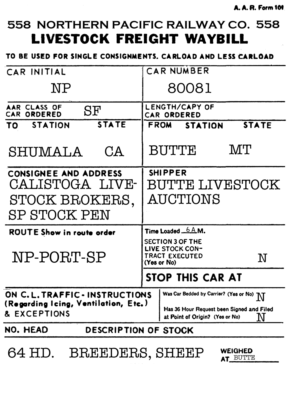 modeling the SP Waybills, Part 67 through trains