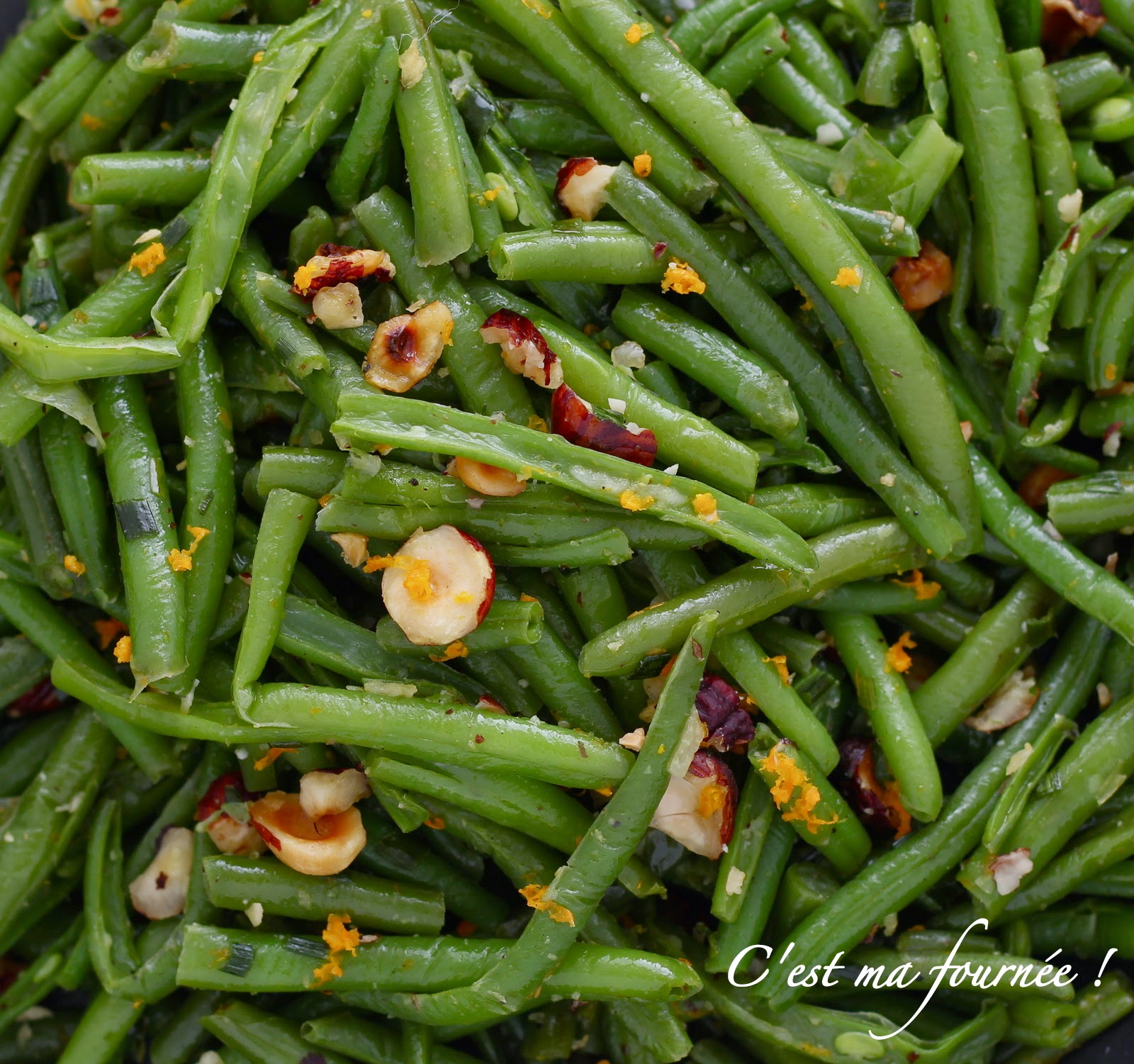 Salade de haricots verts aux noisettes grillées : recette