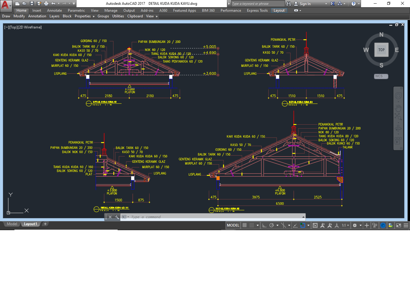 Download Gambar Detail Kuda kuda baja ringan dan kudakuda
