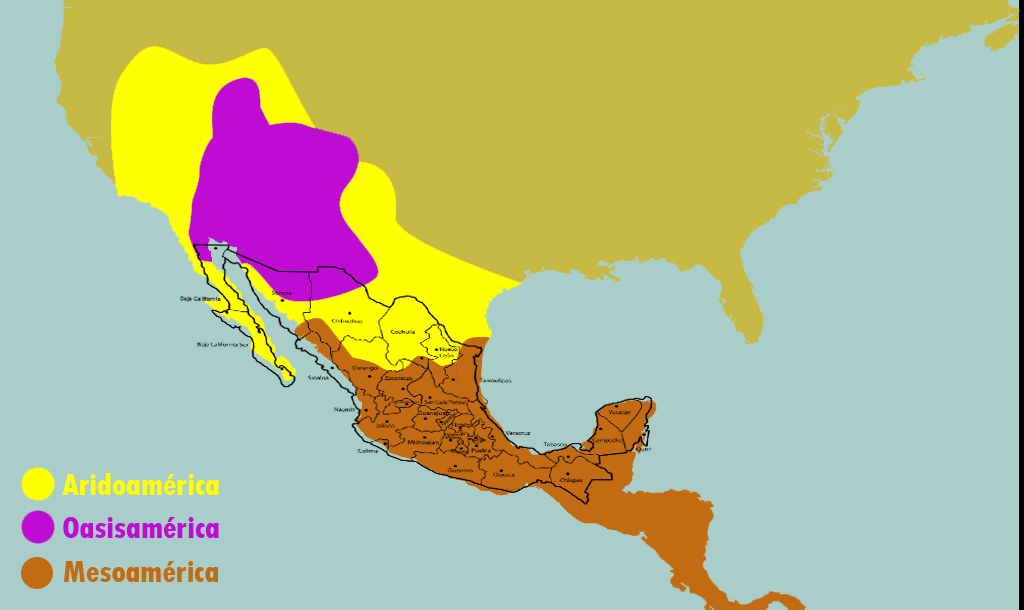 Mesoamérica, Oasisamérica y Aridoamérica