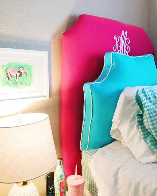 Freshman 15 DIY Dorm Headboard Let's Get Preppy