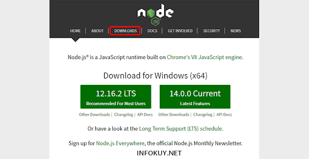 Cara Install Node.js di Window