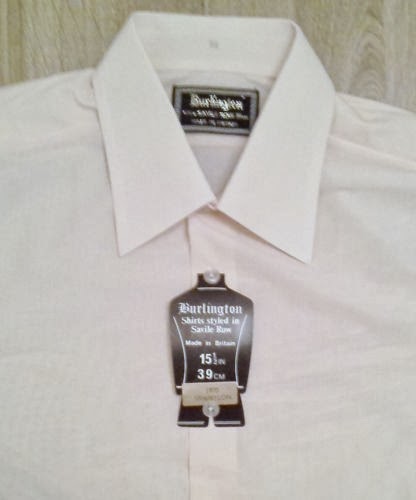 Nylon Shirts: Vintage BRI Nylon Shirt by Burlington styled in Saville Row
