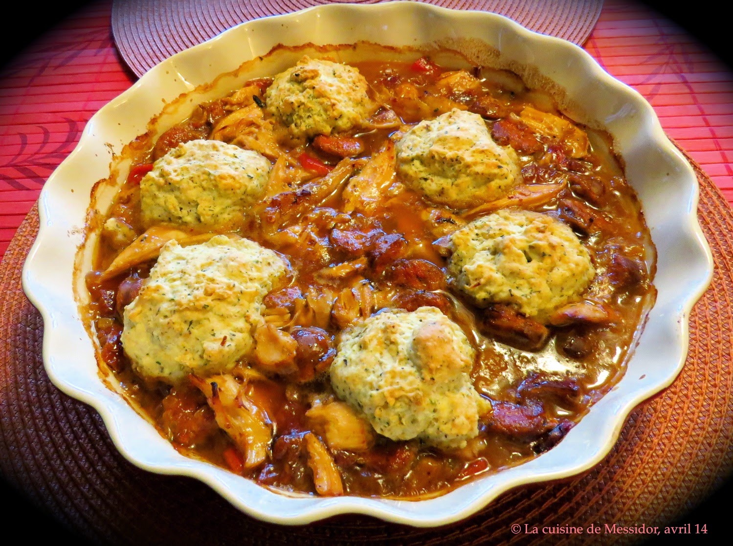 La cuisine de Messidor Ragoût de poulet aux saucisses et boulettes à l'italienne