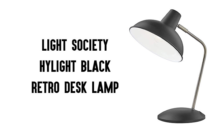 Light Society LS-T261-BK Hylight Black Retro Desk Lamp