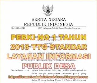 Peraturan Komisi Informasi Nomor 1 Tahun 2018 tentang Standar Layanan
