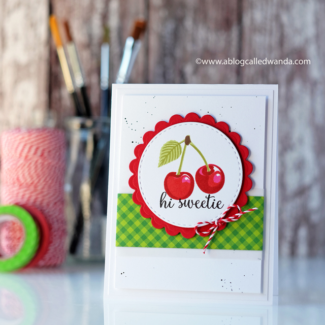 Sunny Studio Stamps: Fast Food Fun Berry Bliss Brightly Colored Cards by Wanda Guess