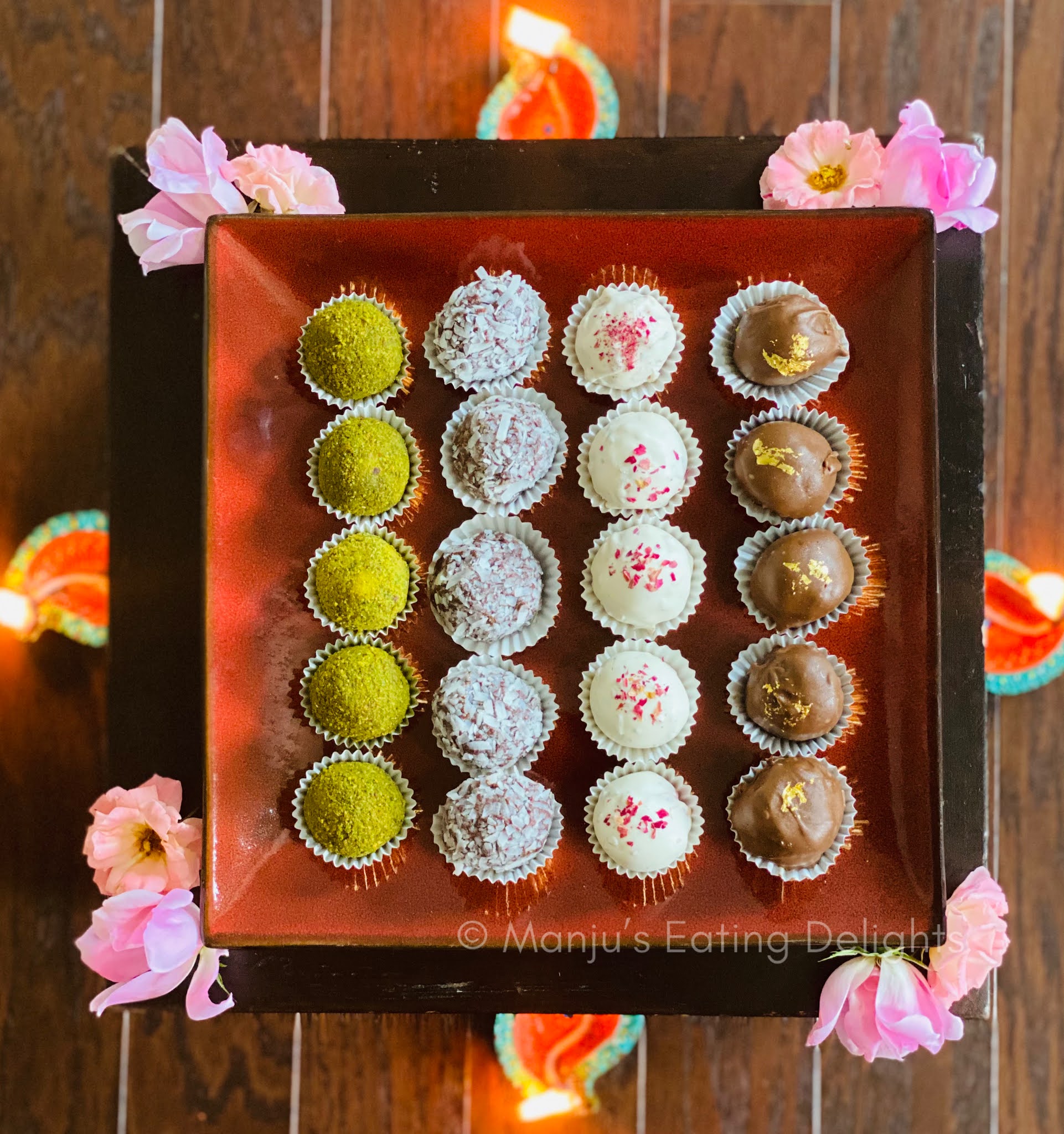 Manju's Eating Delights Indian fusion Truffles Diwali Truffles