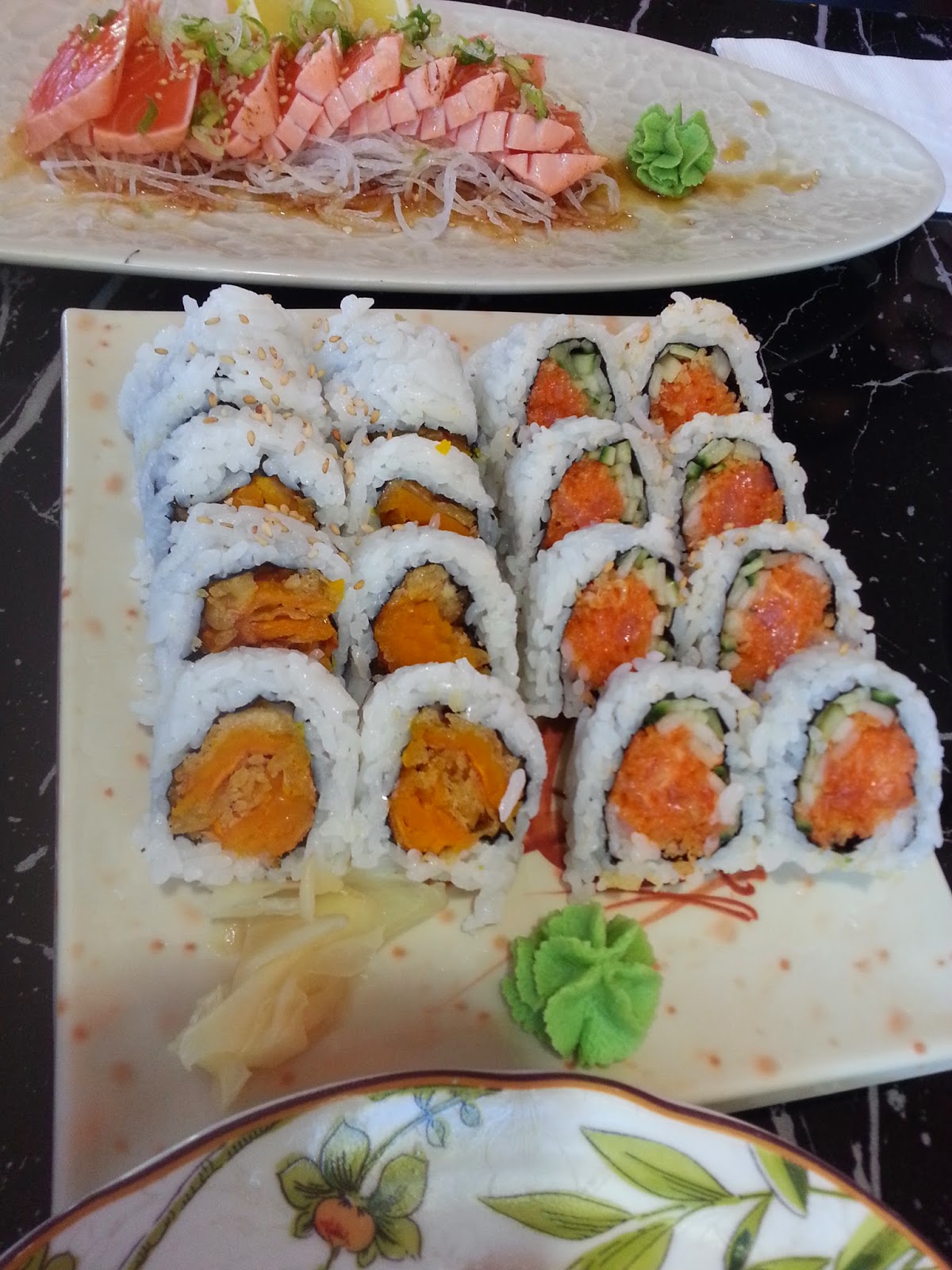 feeling famished black dragon sushi simple rolls and...fries?