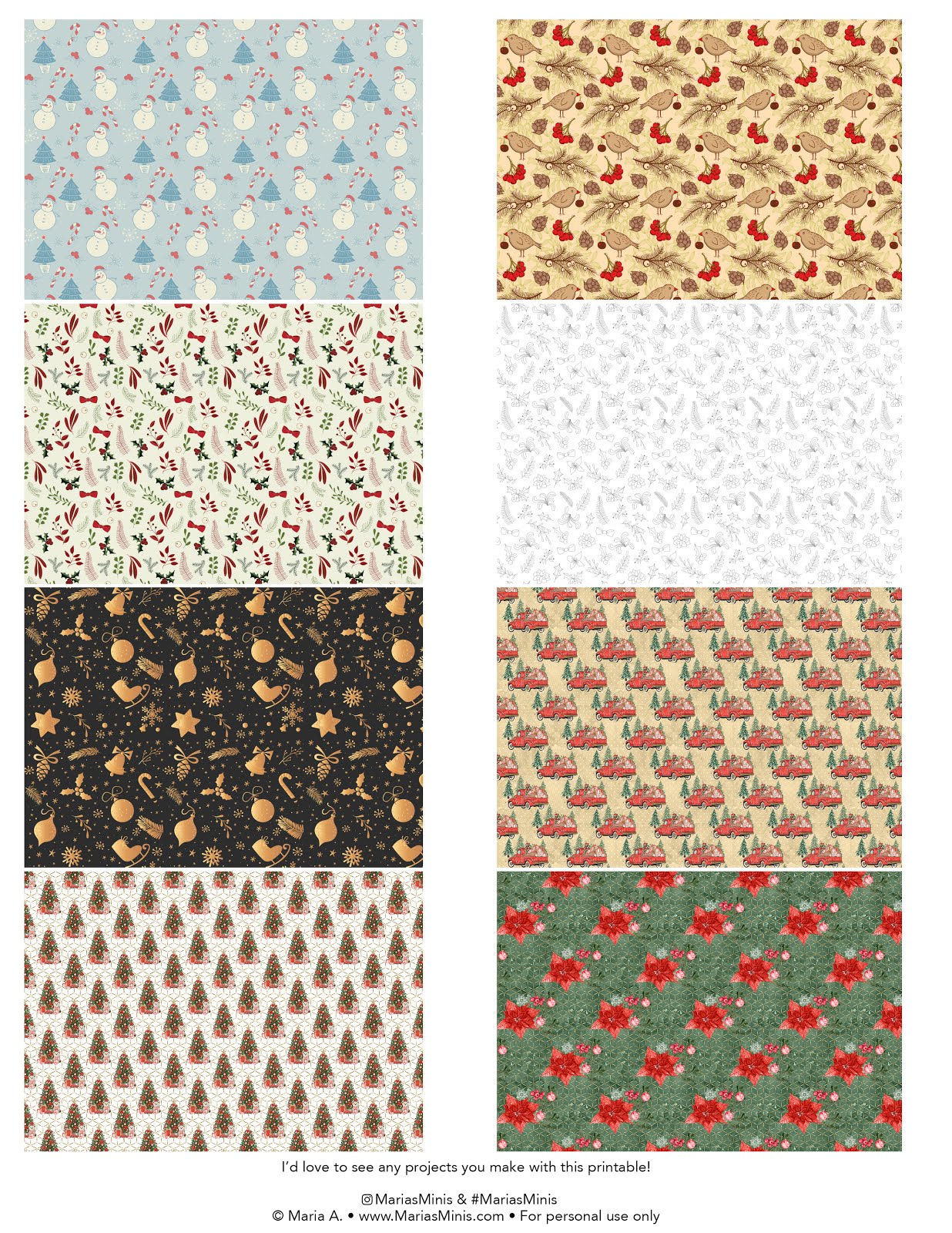 Printable Miniature Christmas Wrapping Paper - Discover the Beauty of ...