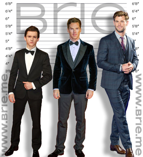 Benedict Cumberbatch height comparison with Tom Holland and Chris Hemsworth